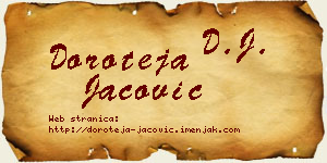 Doroteja Jačović vizit kartica